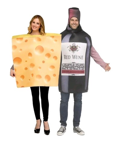 Costume coppia adulti vino - costume,