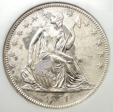 1861-O Seduto Liberty Mezzo