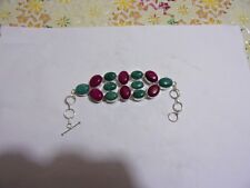 braccialetto in arg 925....con rubini e smeraldi