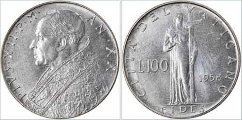 Città del vaticano lire 100 - cittÀ,
