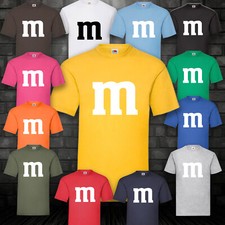 T-Shirt M&M Lente Cioccolato Costume Gruppo Carnevale MM Maglietta 13 Colori Man S-5XL
