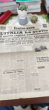 giornale Italia Sera anno I n.75 1946 Monarchia Repubblica da collezione rarità