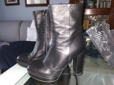 Tronchetti donna B&H n.36 tutto in pelle,con plateau 2cm tacco 100(semi nuovo)