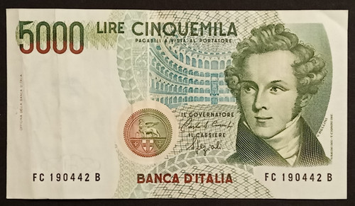 5000 lire 1992 - 5000, 10/09/1992