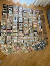  Mega Lotto Banconote Monete Dal Mondo Mille LIRE,  500 LIRE Argento,10 LIRE 