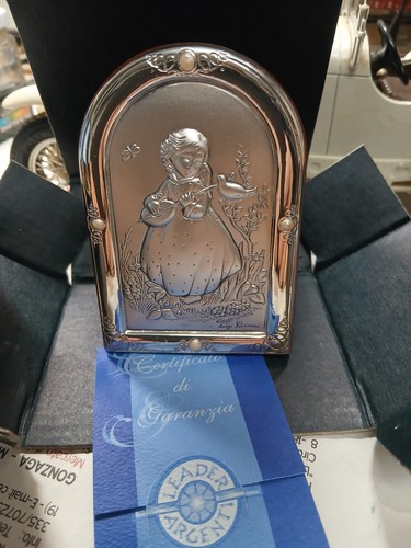 Icona con bambina - argento, 925
