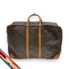 Louis Vuitton Sirius 55 Valigia in tela con monogramma grande marrone modello...