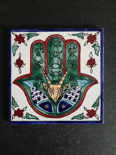 Piastrelle ceramiche dipinte - , a