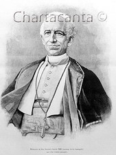 1893 Incisione RITRATTO PAPA