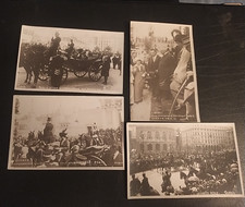 I SAVOIA ESPOSIZIONE GENOVA 1914 CORTEO REALE 4 CARTOLINE FOTOGRAFICHE