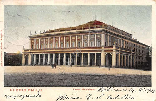 Cartolina reggio emilia teatro - cartolina,