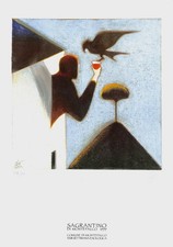 Litografia Mattotti - Sagrantino di Montefalco 1999 firmata e numerata
