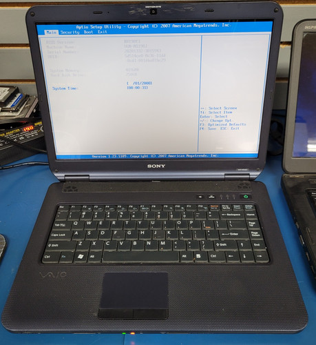 Sony vaio vgn ns190j laptop - vaio, vgn-ns190j