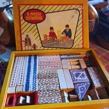 vecchie costruzioni  legno IL PICCOLO COSTRUTTORE giocattolo vintage d'epoca n.2