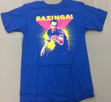 T-shirt Ripple Junction Bazinga Big Bang Theory blu rosa taglie per adulti