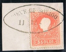 Austria 5 Soldi Stamp with