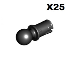 Lego ® Lot Technic 25 Axle Tow Ball Axe Rotule Boule Black 6628 NEW