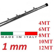 PALO TELESCOPICO ANTENNA 4 6 8 10 12 METRI 1 MM ZINCATO A FUOCO MADE IN ITALY