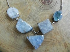 5 Light Blue Druzy stones &