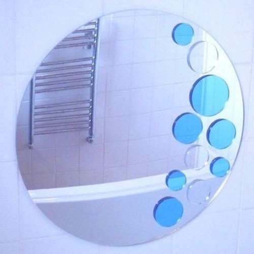 Blu argento bolle specchio - bolle,