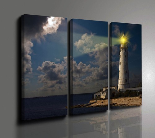 Faro notte quadro moderno - quadro,