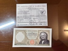 BANCONOTA LIRE 100000 ALESSANDRO MANZONI 19 7 1970 RARA certificata BB/SPL qSPL