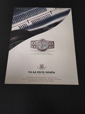 1998 MAUBOUSSIN CRONOGRAFO ORO BIANCO 18kt OROLOGIO WATCH PUBBLICITA VINTAGE AD