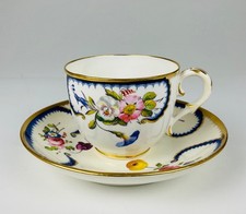 Rara antica tazza da tè inglese con piattino di Crown Derby 1877-1889 circa