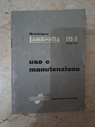 Libretti uso manutenzione - uso, e