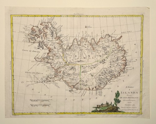 Mappa antica islanda - mappa,