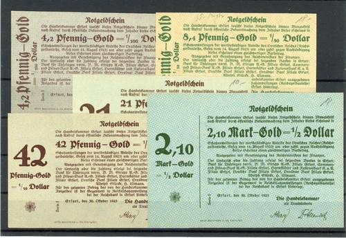 Erfurt banconote moneta - erfurt, 5