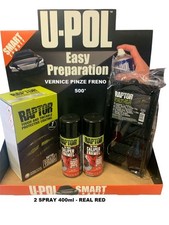 RAPTOR 1K VERNICE PINZE FRENI - 2 SPRAY   357 ml - 500°  - COLORE ROSSO