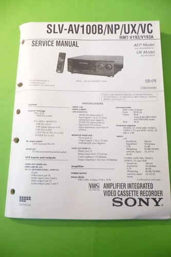 Manuale servizio per sony - manuale,