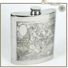 Antica Fiaschetta tascabile da liquore per whisky fiasca inglese calcio anni 60