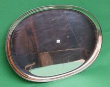 AUTENTICO VASSOIO A.M.C. CLASSIC OVALE DESIGN AMC INOX 18/10 -CM 48 X 32. N° 18X