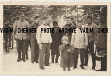 Vecchia foto Polonia originale seconda guerra mondiale ragazzo con pipa 