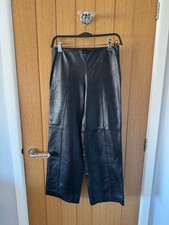 Pantalone pelle nero nuovo con
