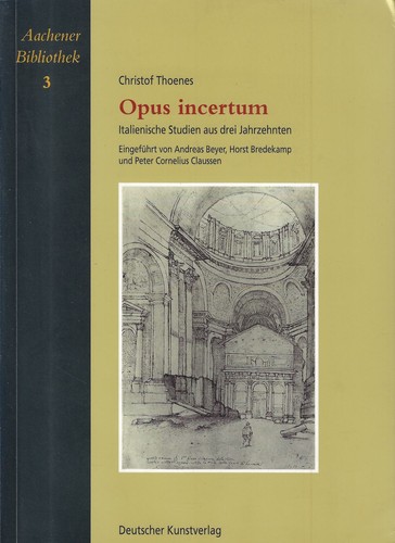 Thoenes christ opus incertum - christ..opus,