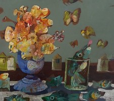 ANTONIO POSSENTI Olio su tela 40x45 natura morta