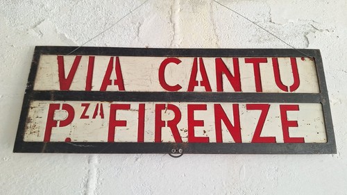 Tabella insegna tram - tabella, anni'