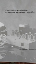 CONRAD JOHNSON PV 10 Preamp - ORIGINAL USER MANUAL + Service manual ( two pages)