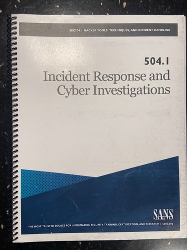 Sans sec504 504 - 504.1, incident