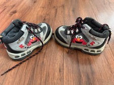 Scarpe vintage Y2K 2004 Sesame Street bambino taglia 7 escursionisti Elmo si illuminano