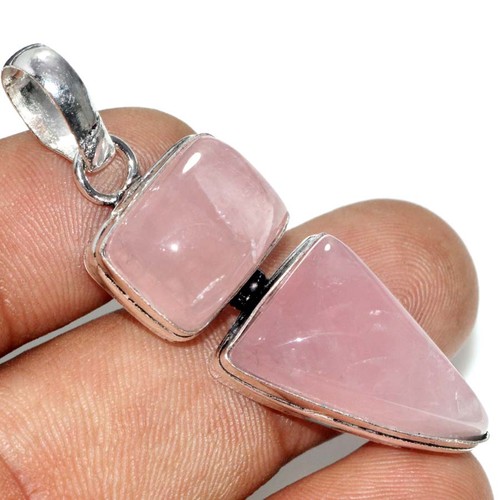 Ciondolo quarzo rosa lungo - ciondolo,
