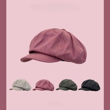 Unisex Donna Uomo Basco Cappello Coppola Panettiere Largo Oversize Casual Artist