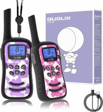 Walkie Talkie Bambini Ricaricabili a Lungo Raggio 3Km Con VOX, Woki Toki Bambini