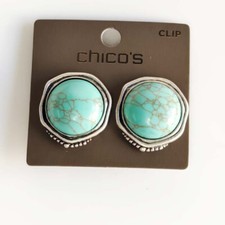 Orecchini Clip On Turchese