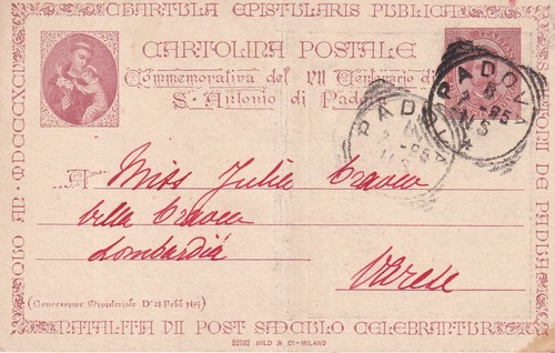 Cartolina commemorativa - cartolina,
