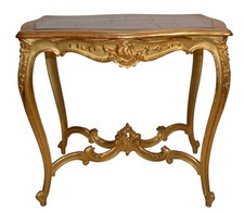 elegante tavolo dorato  da salotto stile Napoleone III  primi '900 piemontese