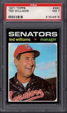 1971 Topps #380 TED WILLIAMS